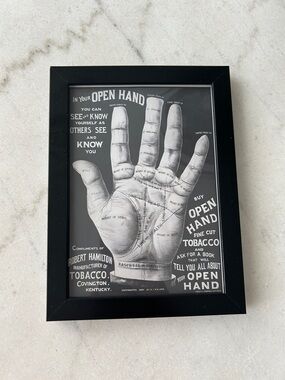 Black Framed Palmistry Print Art